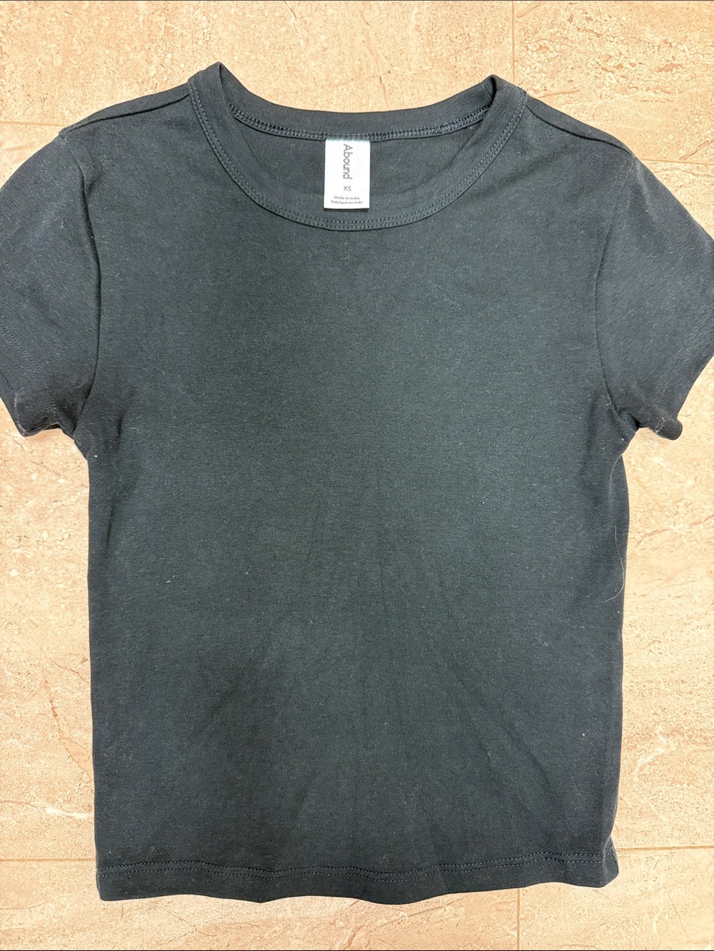 Abound Black Crewneck Short Sleeve Tee